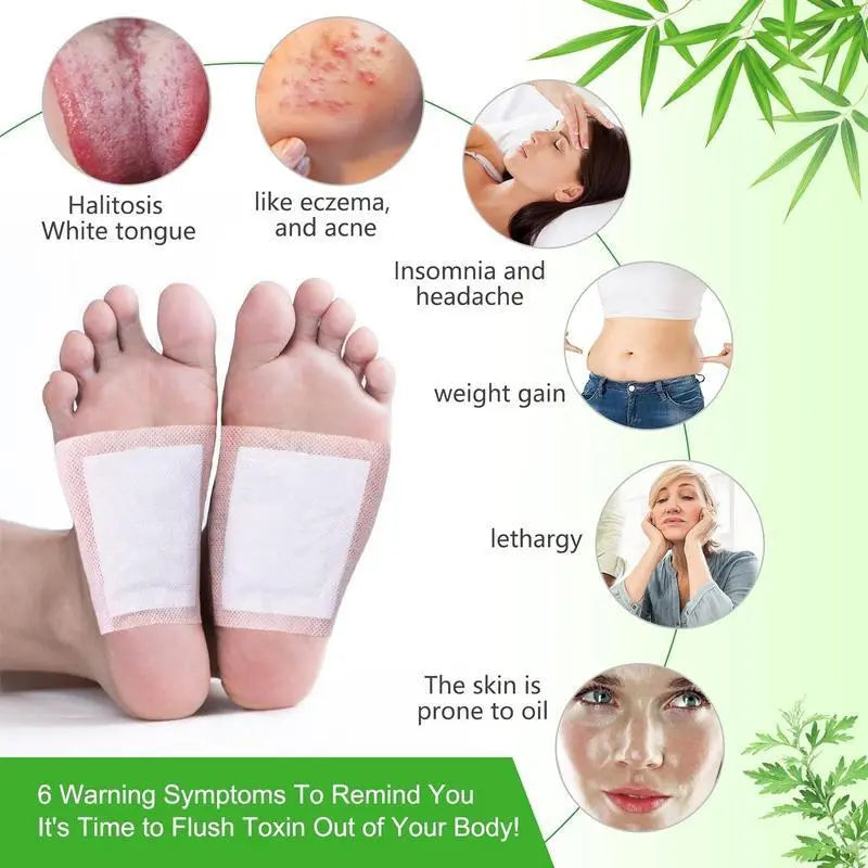 20PCS Natural Herbal Foot Detox Patches,Gingerbamboo Deep Cleansing Pads for Stress Relieftoxin Removal, Better Sleep & Wellness Fitnesstreatment Healthcare Solution Therapeutichealthy Therapy